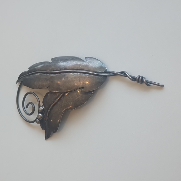 Sterling Silver Leaf Brooch
